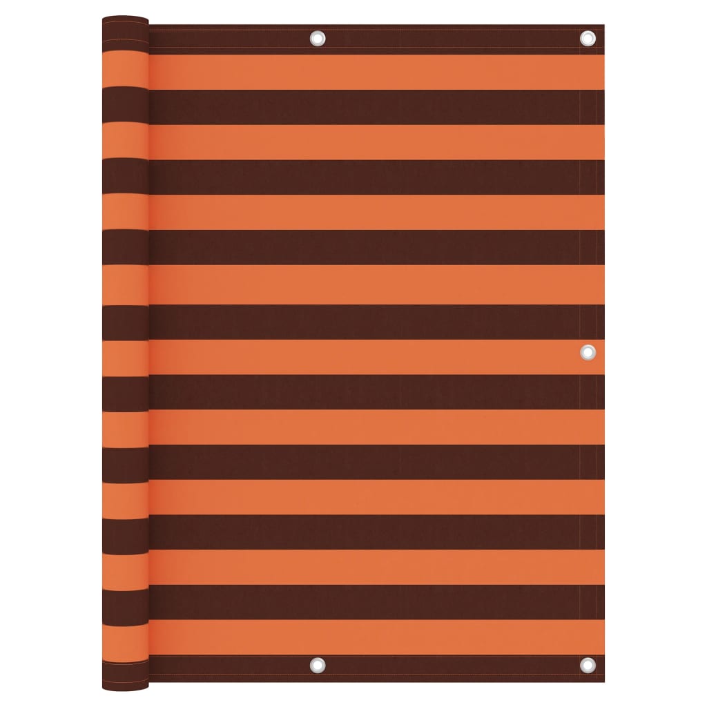 Tela de varanda 120x500 cm tecido Oxford laranja e castanho