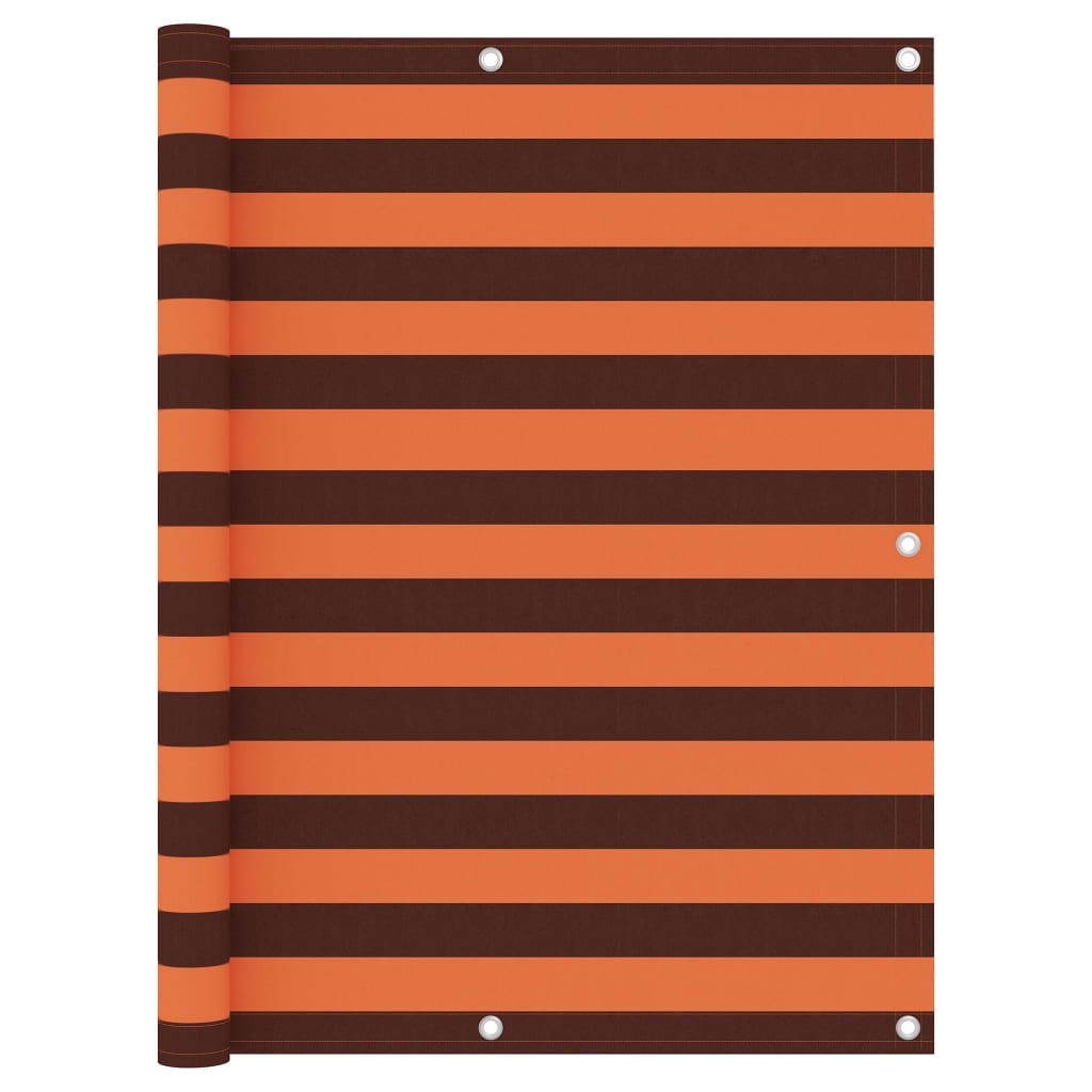 Tela de varanda 120x600 cm tecido Oxford laranja e castanho
