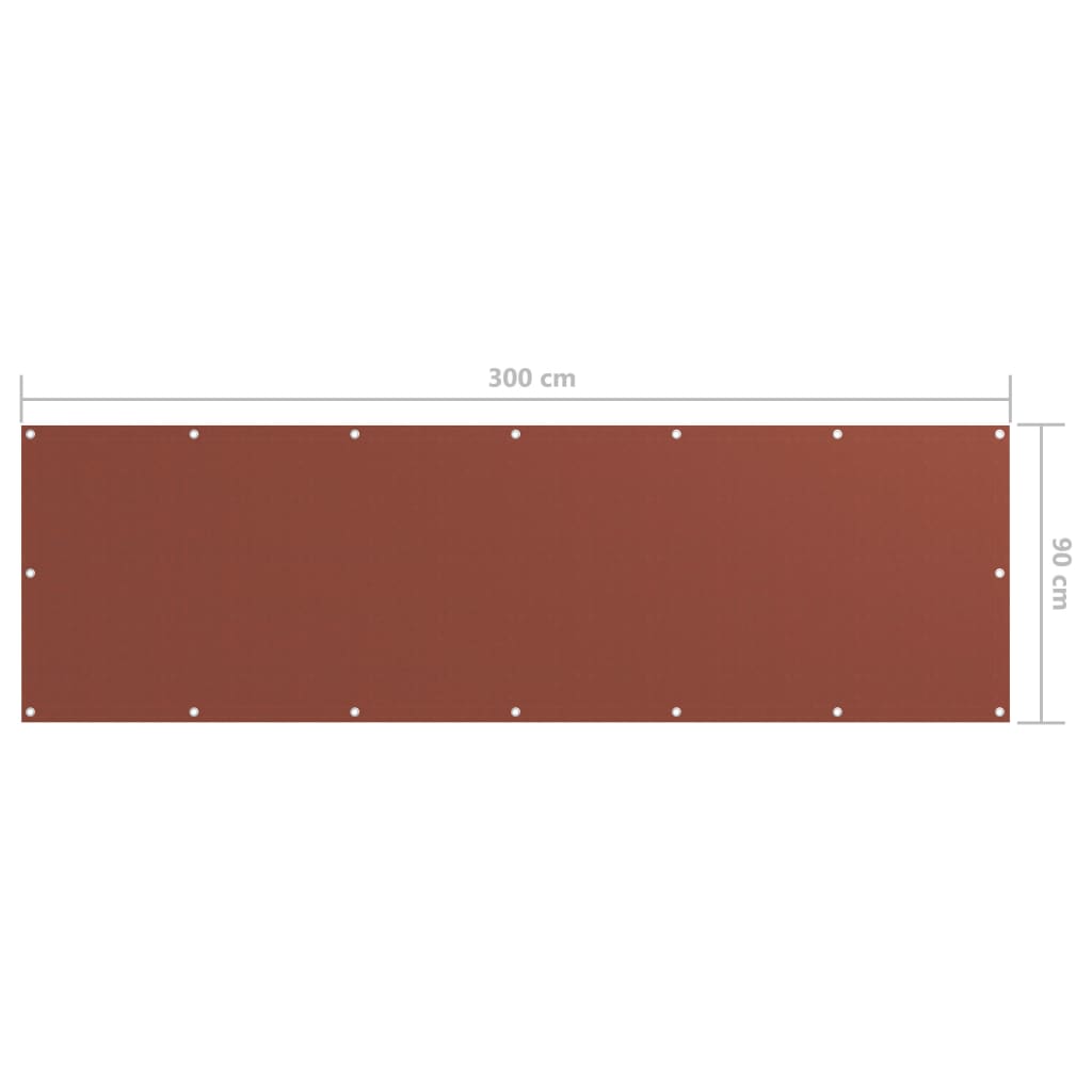Tela de varanda 90x300 cm tecido Oxford terracota