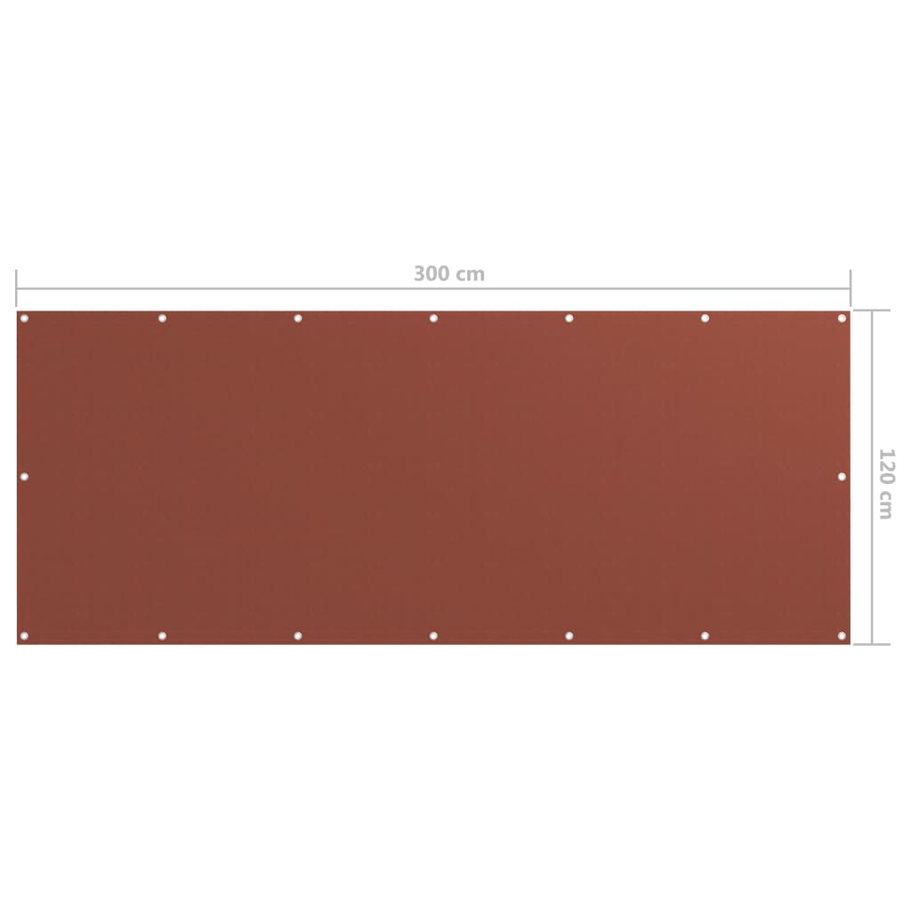 Tela de varanda 120x300 cm tecido Oxford terracota