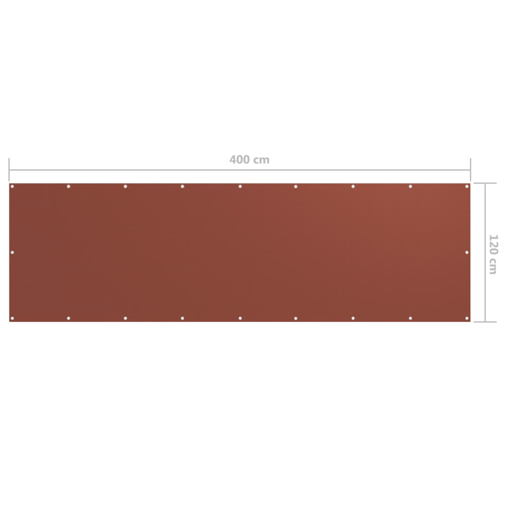 Tela de varanda 120x400 cm tecido Oxford terracota