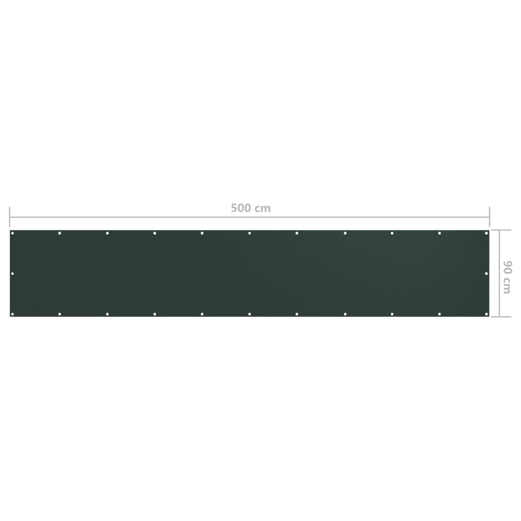 Tela de varanda 90x500 cm tecido Oxford verde-escuro