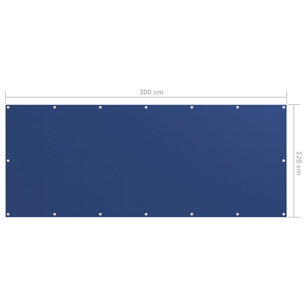 Tela de varanda 120x300 cm tecido Oxford azul