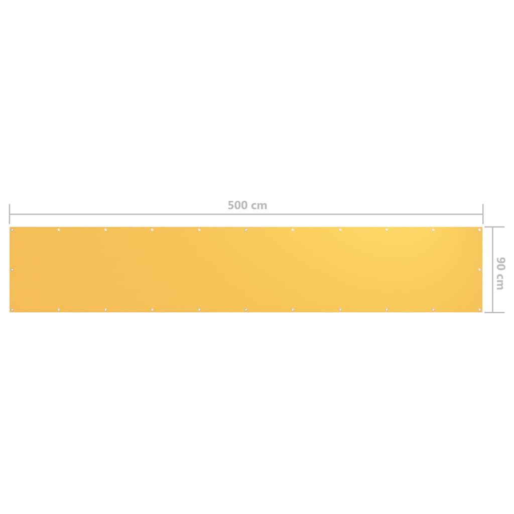 Tela de varanda 95x500 cm tecido Oxford amarelo