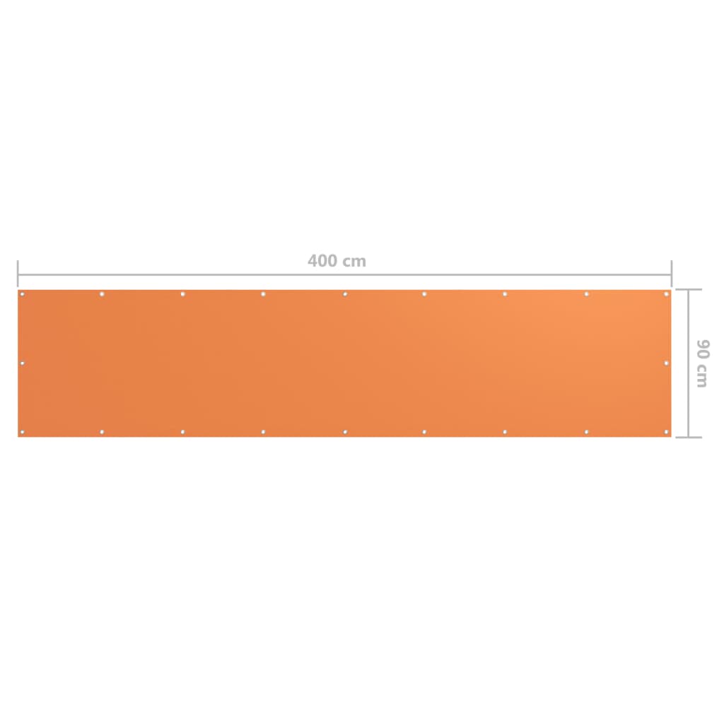 Tela de varanda 90x400 cm tecido Oxford laranja