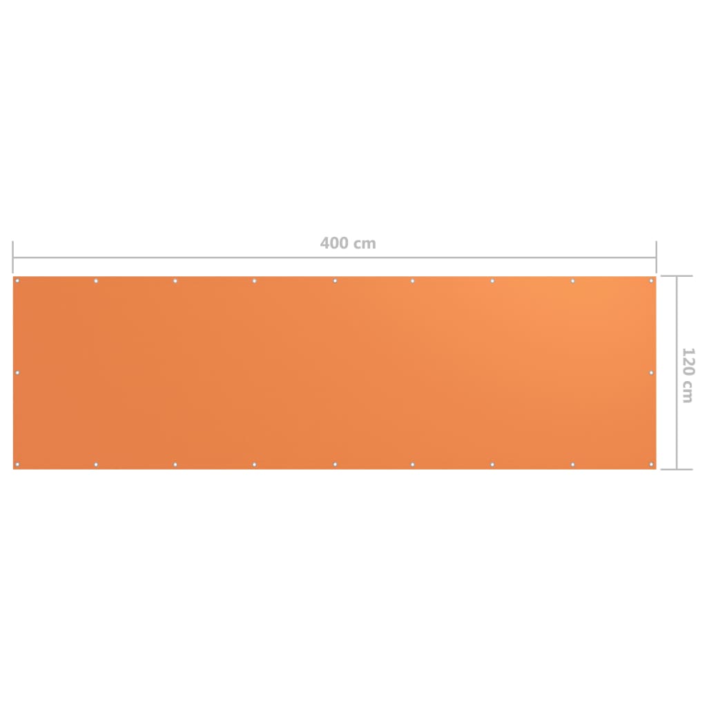 Tela de varanda 120x400 cm tecido Oxford laranja