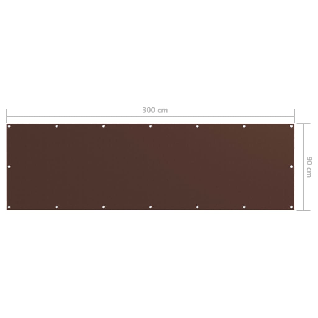 Tela de varanda 90x300 cm tecido Oxford castanho