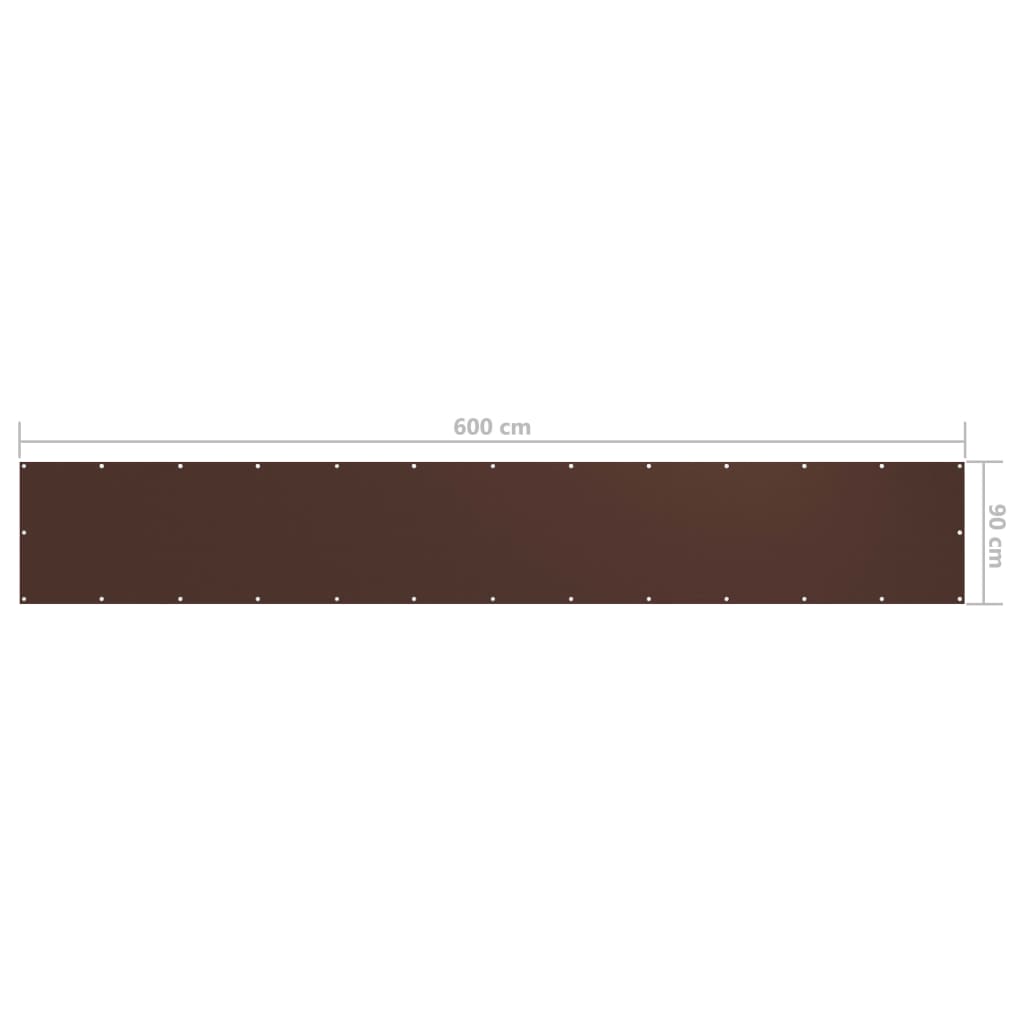 Tela de varanda 90x600 cm tecido Oxford castanho