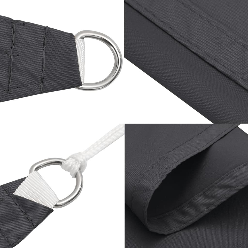 Para-sol vela tecido oxford quadrado 7x7 m antracite