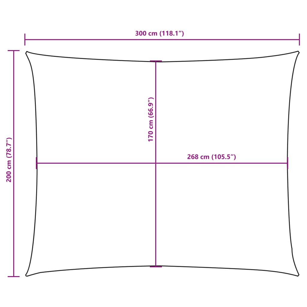 Para-sol estilo vela tecido oxford retangular 2x3 m antracite