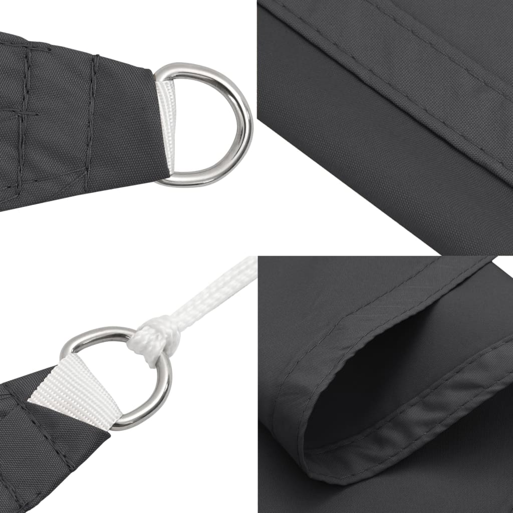 Para-sol estilo vela tecido oxford retangular 5x8 m antracite