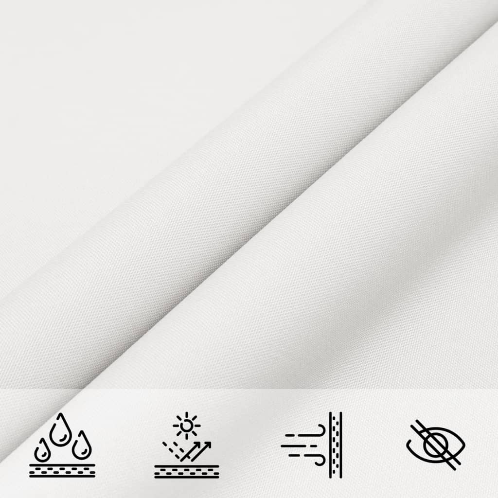 Para-sol estilo vela tecido oxford triangular 3x4x4 m branco