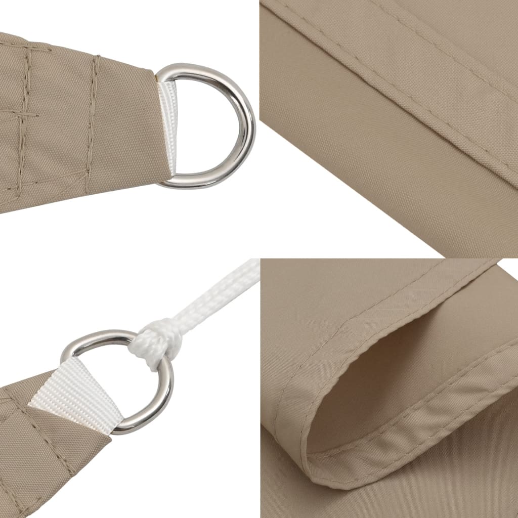 Para-sol vela tecido oxford triangular 3x4x5m cinza-acastanhado