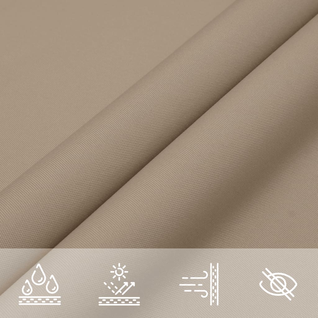 Para-sol vela tecido oxford triangular 3x4x5m cinza-acastanhado