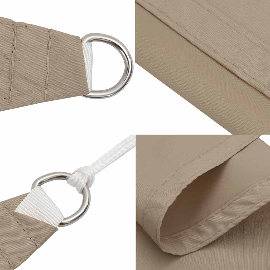 Para-sol tecido oxford triangular 3,5x3,5x4,9m cinza-acastanh.