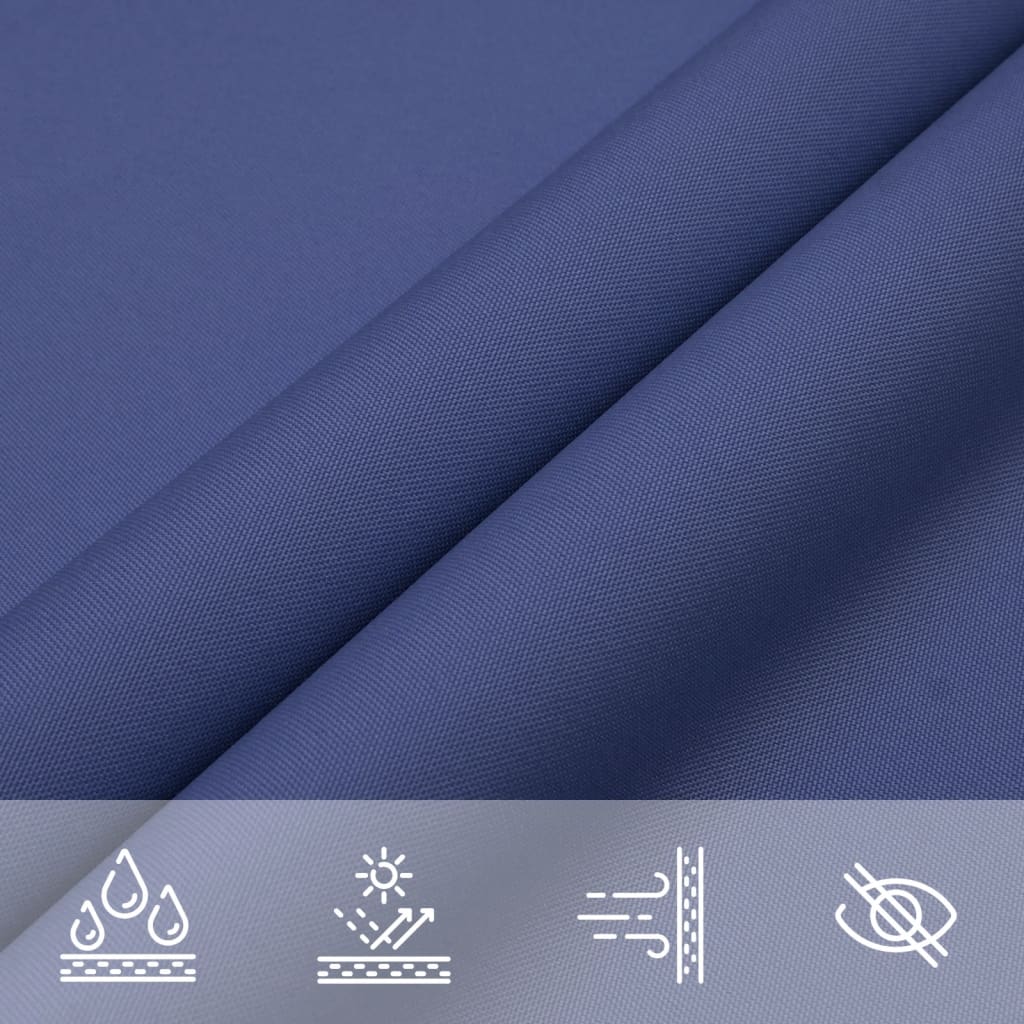 Para-sol estilo vela tecido oxford triangular 4x5x6,4 m azul
