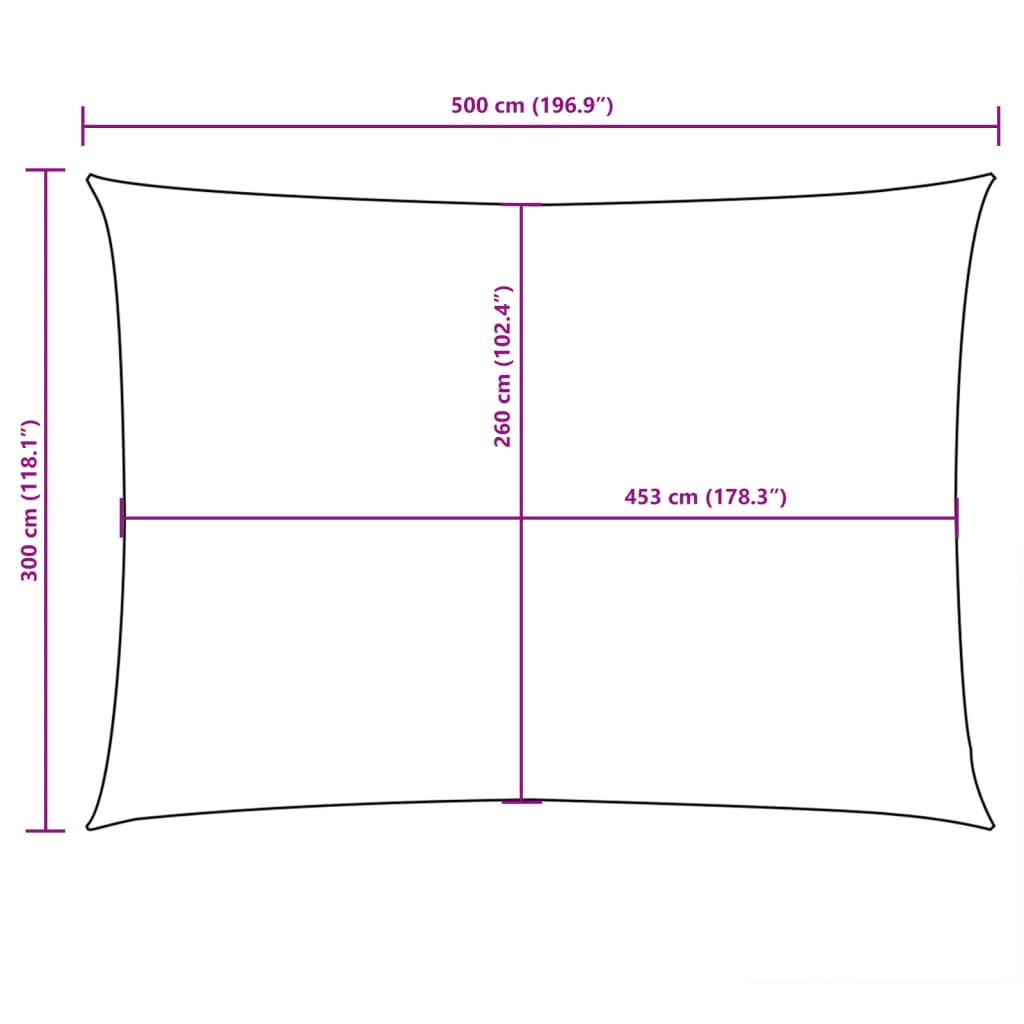 Para-sol estilo vela tecido oxford retangular 3x5 m amarelo