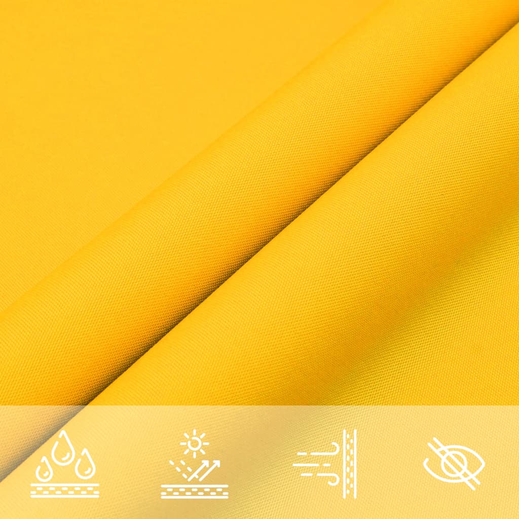 Para-sol vela tecido oxford triangular 3,6x3,6x3,6 m amarelo