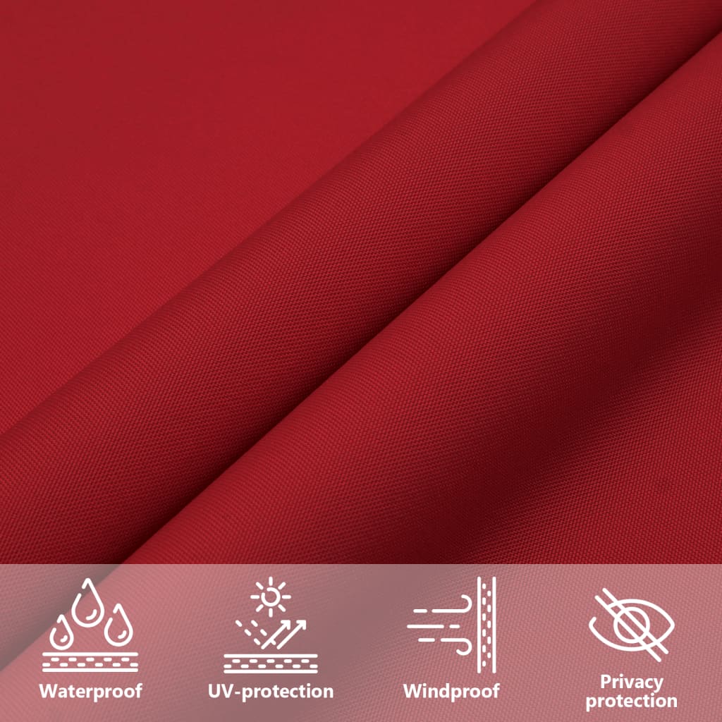 Para-sol estilo vela tecido oxford quadrado 6x6 m vermelho