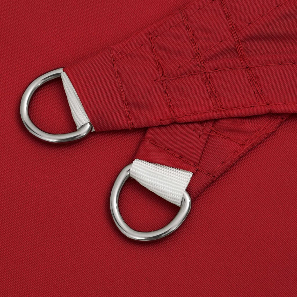Para-sol vela tecido oxford triangular 3x3x4,24 m vermelho