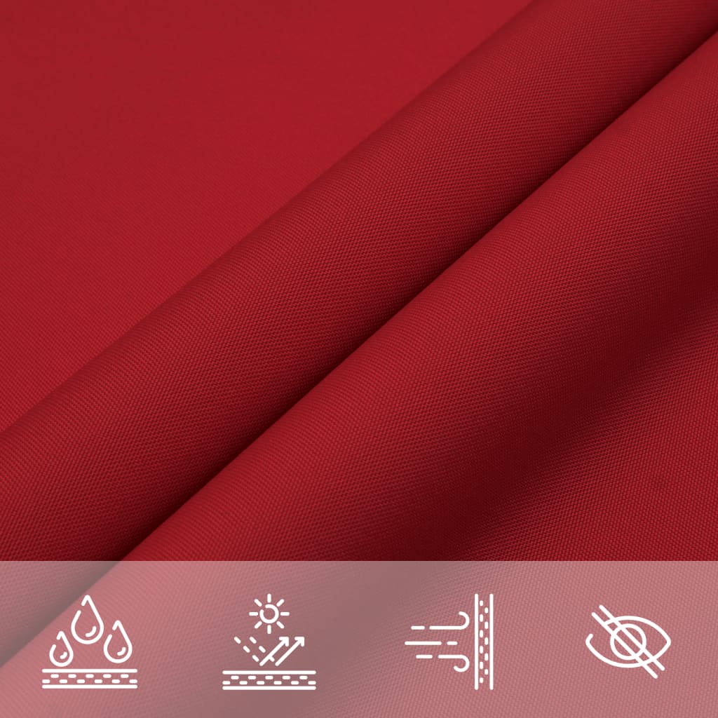 Para-sol vela tecido oxford triangular 3x3x4,24 m vermelho