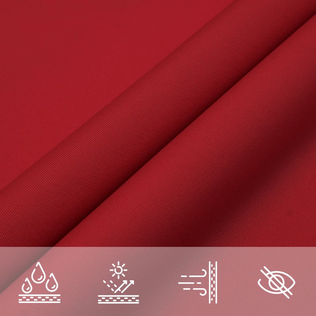 Para-sol estilo vela tecido oxford triangular 6x6x6 m vermelho
