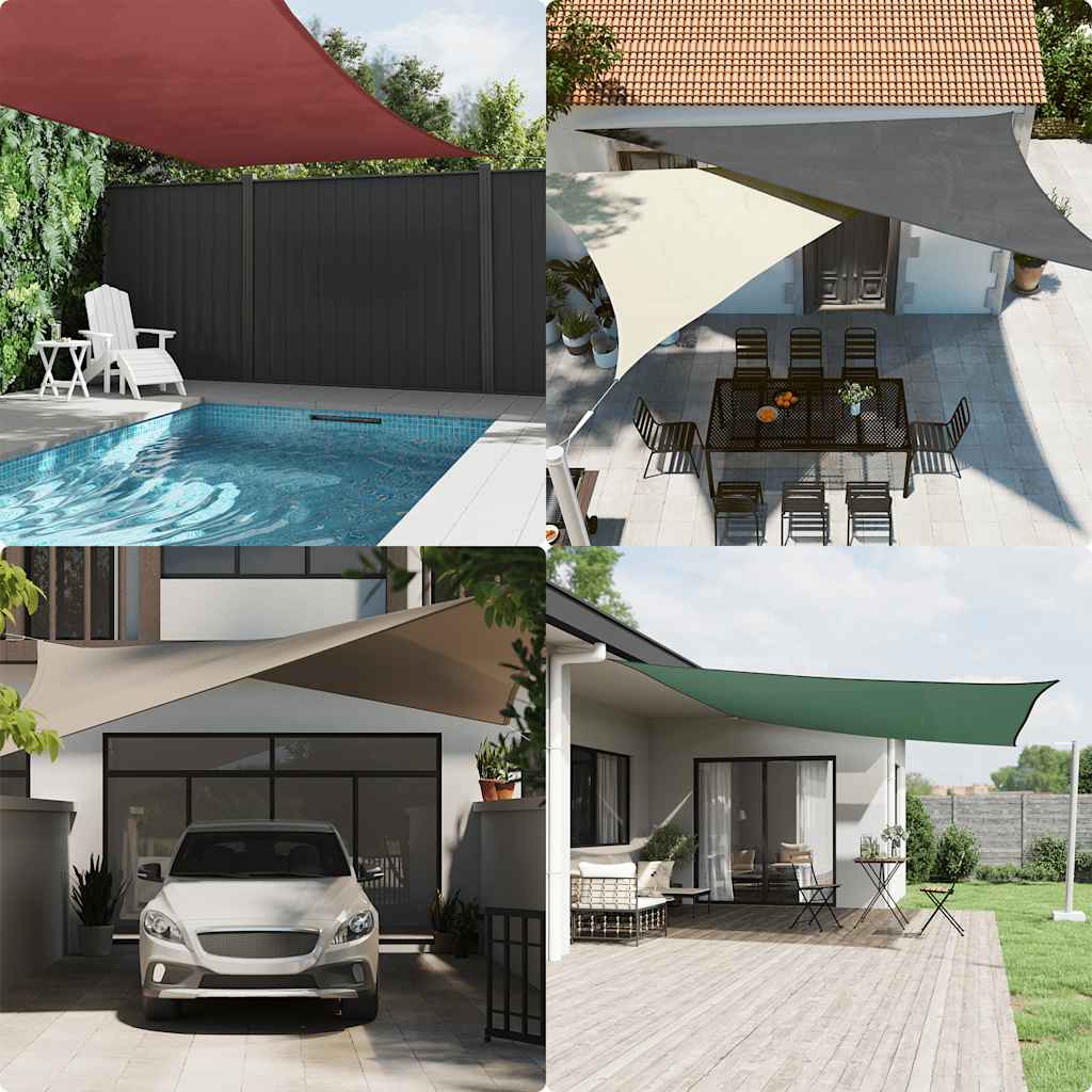 Para-sol estilo vela tecido oxford retangular 2x3,5 m laranja