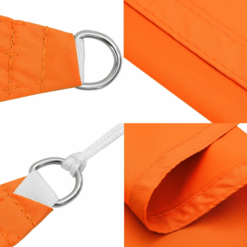 Para-sol estilo vela tecido oxford retangular 2x3,5 m laranja