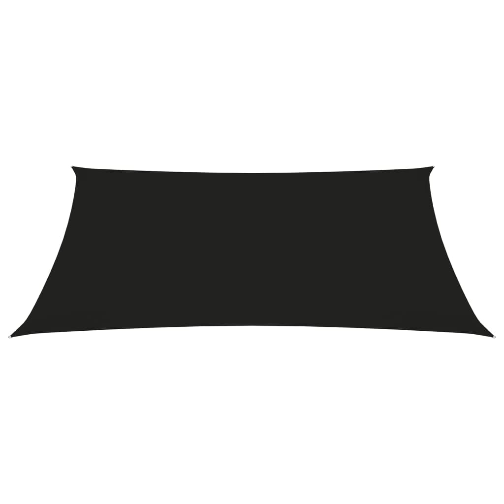 Para-sol estilo vela tecido oxford trapézio 3/4x3 m preto