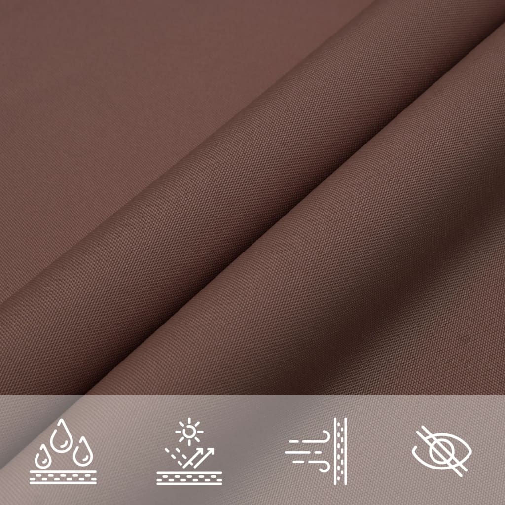 Para-sol estilo vela tecido oxford retangular 3,5x5 m castanho