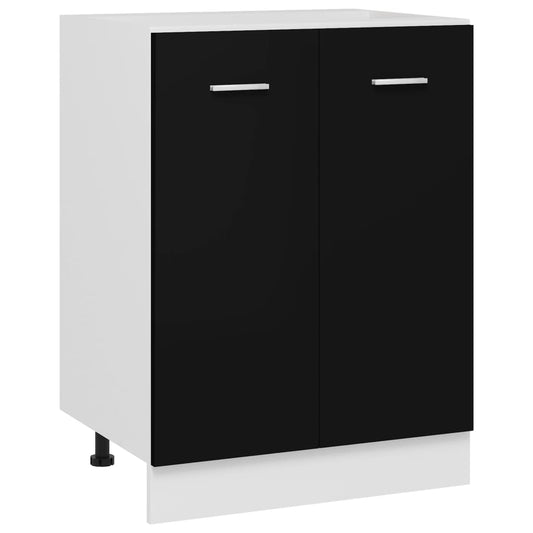 Armário inferior “Lyon” 60x46x81,5cm derivados de madeira preto