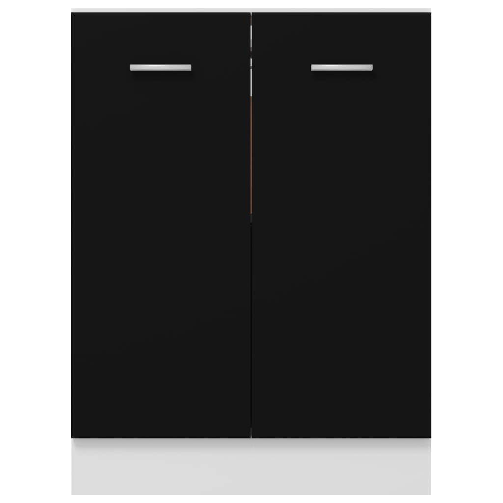 Armário inferior “Lyon” 60x46x81,5cm derivados de madeira preto