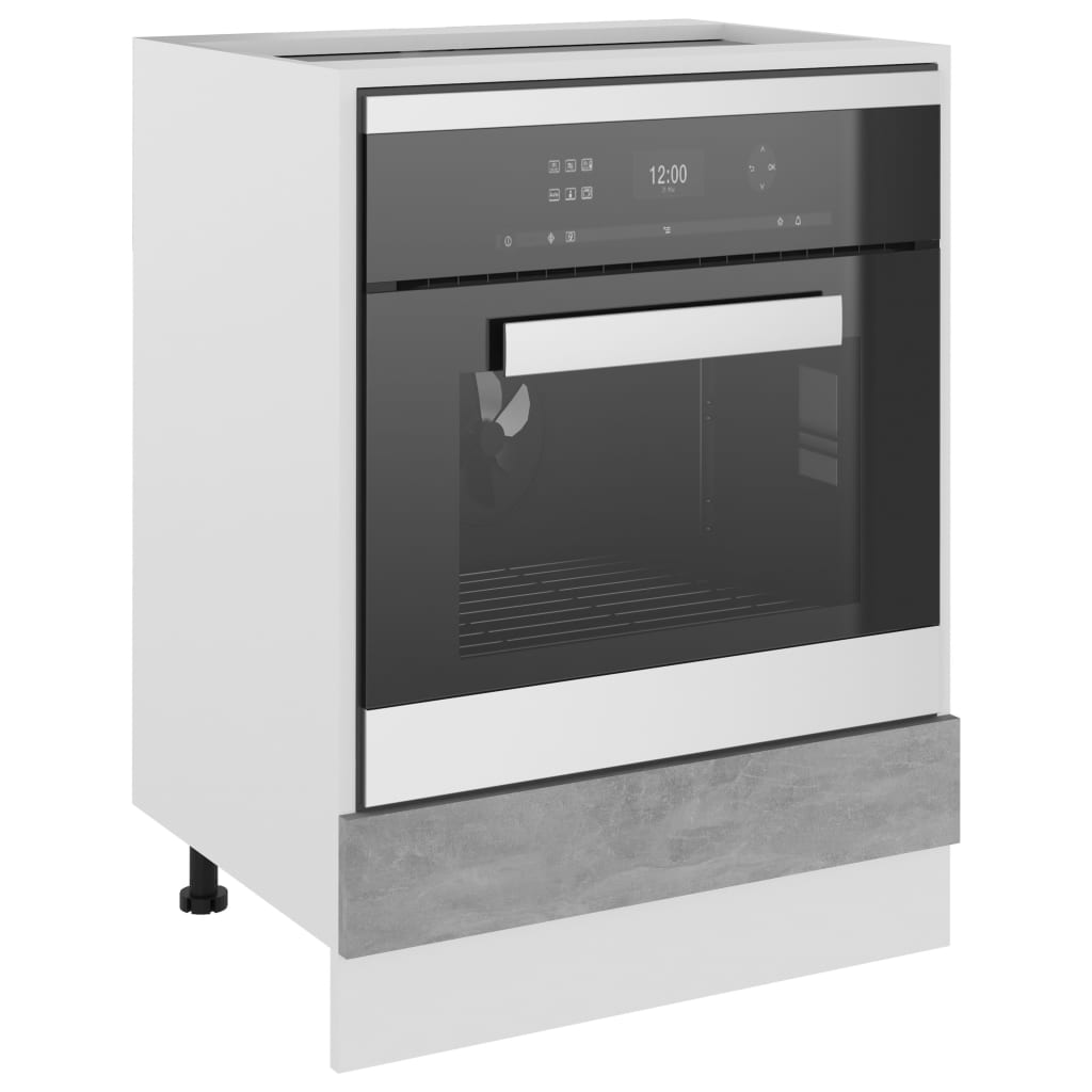 Armário para forno "Riga" derivados de madeira cinza cimento