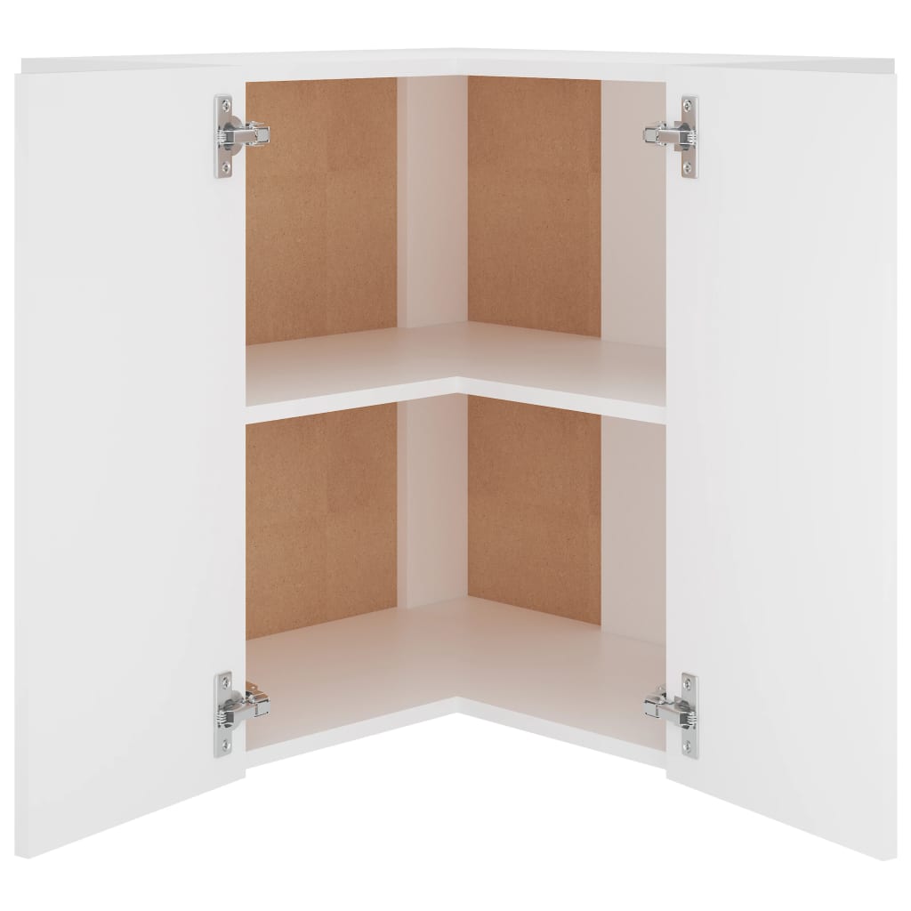 Armário de canto parede “Lyon” 57x57x60 cm branco branco