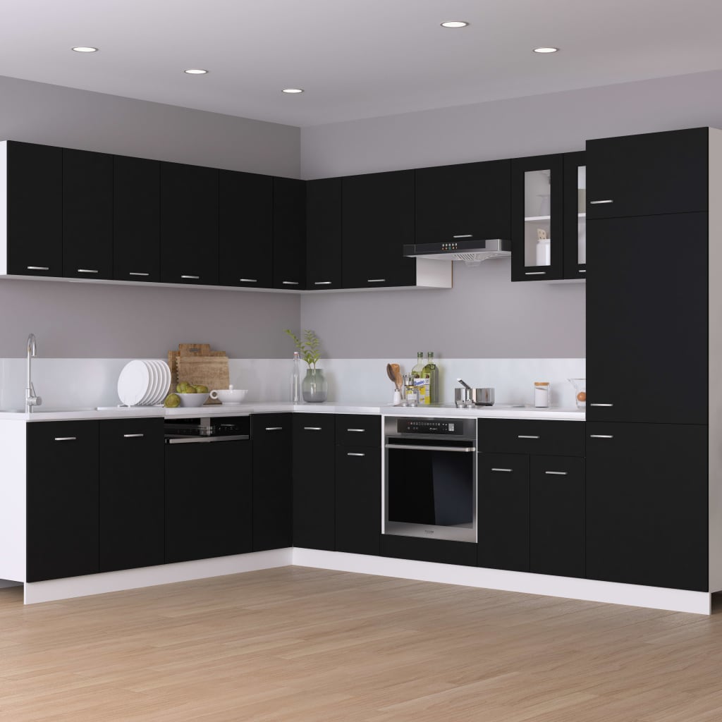 Armário para frigorífico “Lyon” 60x57x207cm preto