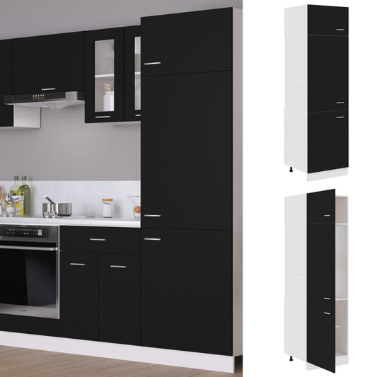 Armário para frigorífico “Lyon” 60x57x207cm preto
