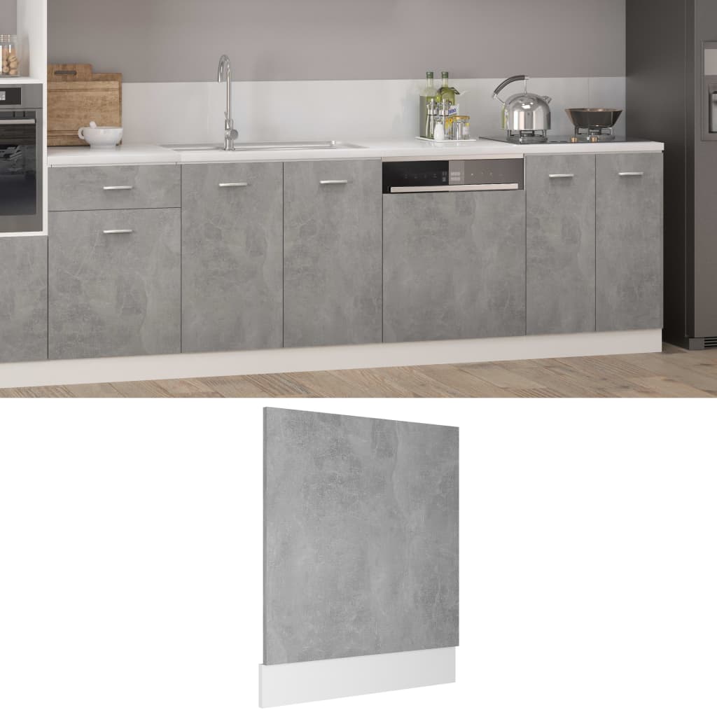 Painel máquina lavar louça “Lyon” derivados de madeira cinzento