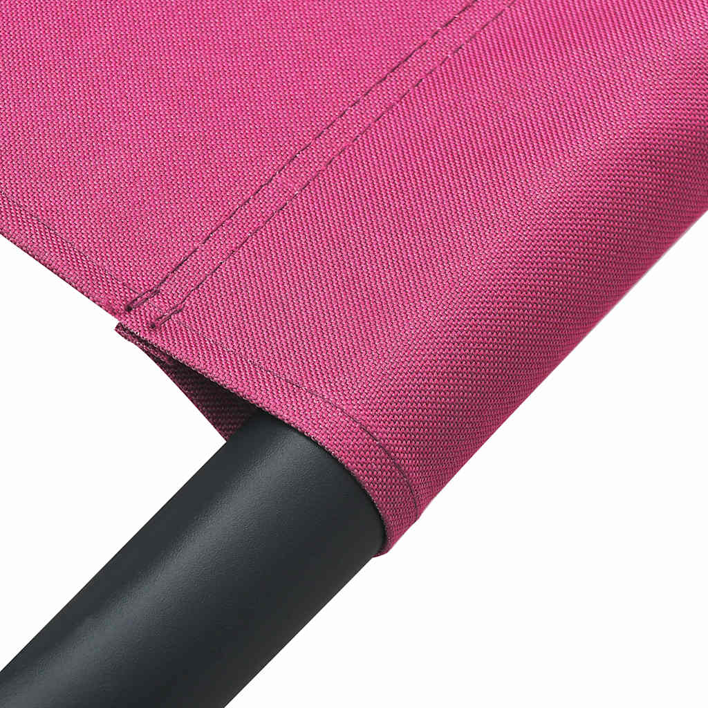 Espreguiçadeira com toldo e almofadas rosa