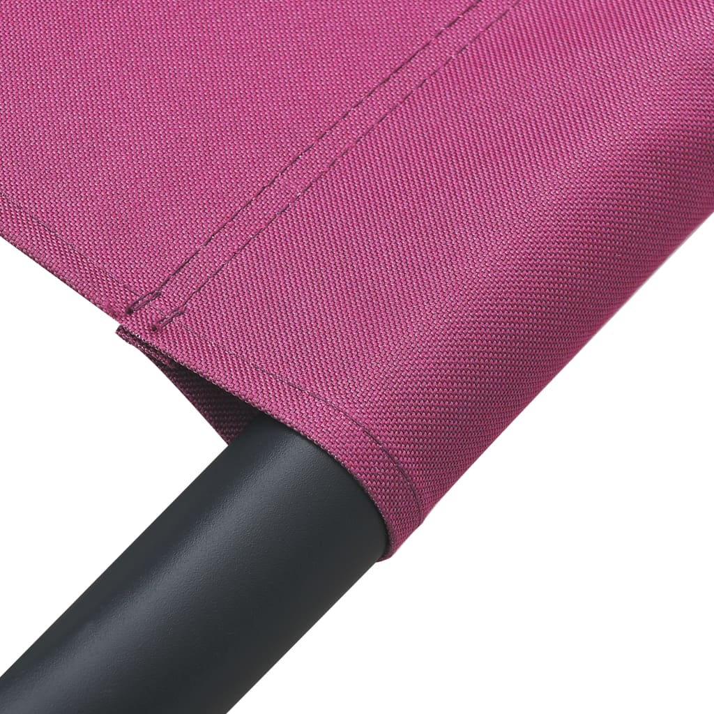 Espreguiçadeira jardim com toldo rosa