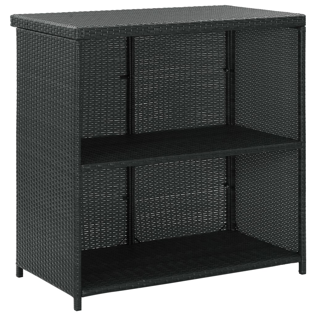 3 pcs conjunto de bar vime PE preto