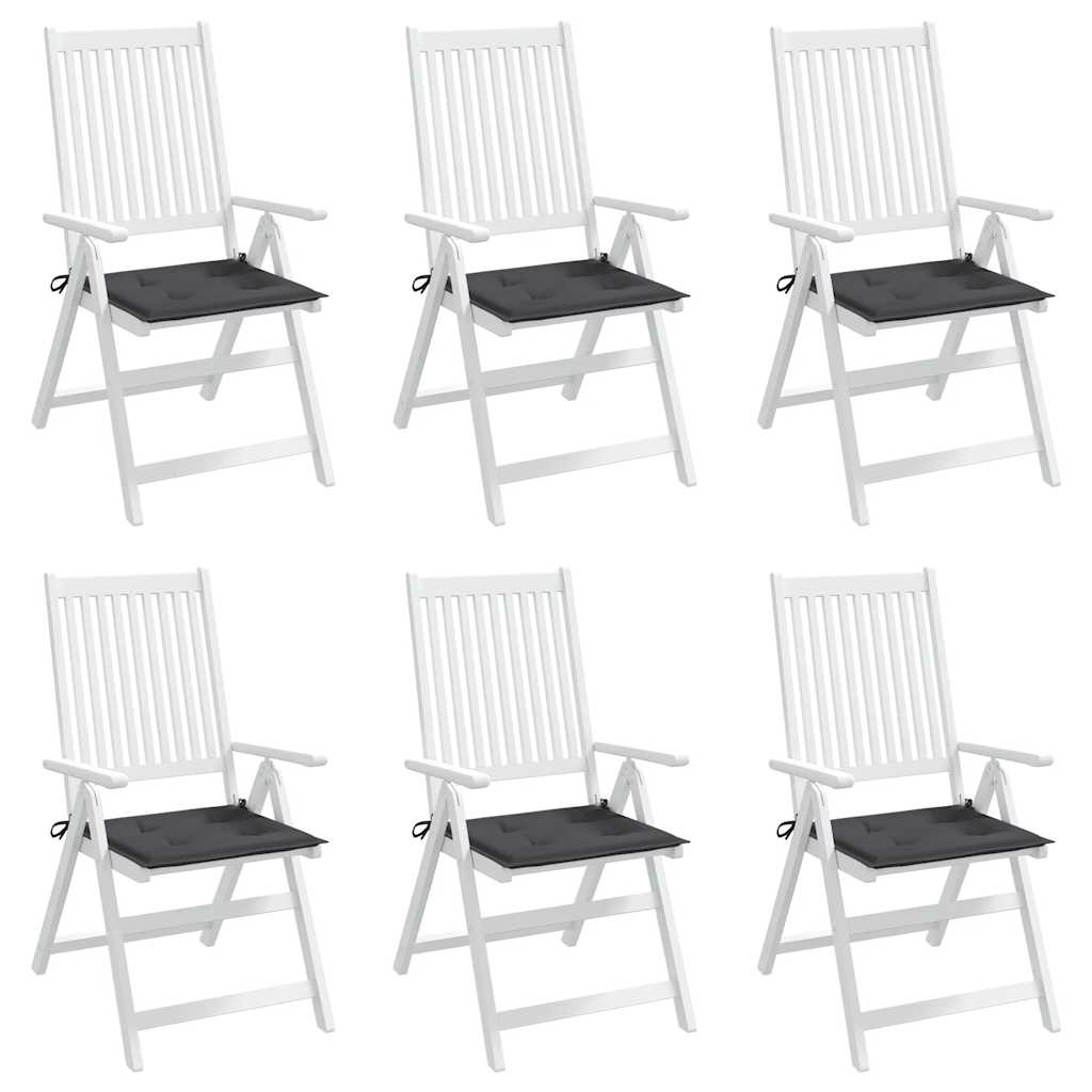Almofadões p/ cadeiras jardim 6pcs 40x40x4 cm oxford antracite
