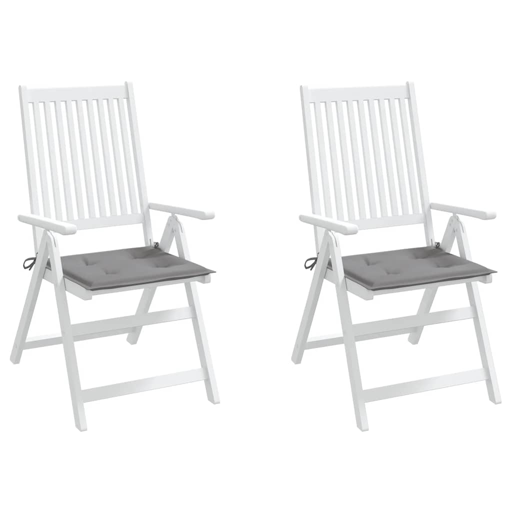 Almofadões p/ cadeiras jardim 2pcs 40x40x4 cm oxford cinza