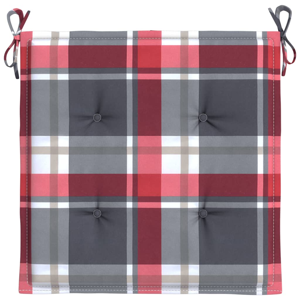 Almofadões cadeiras jardim 2pcs tecido oxford xadrez vermelho
