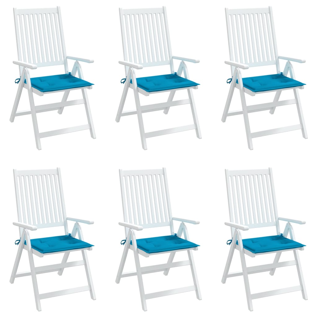 Almofadões p/ cadeiras de jardim 6 pcs tecido oxford azul