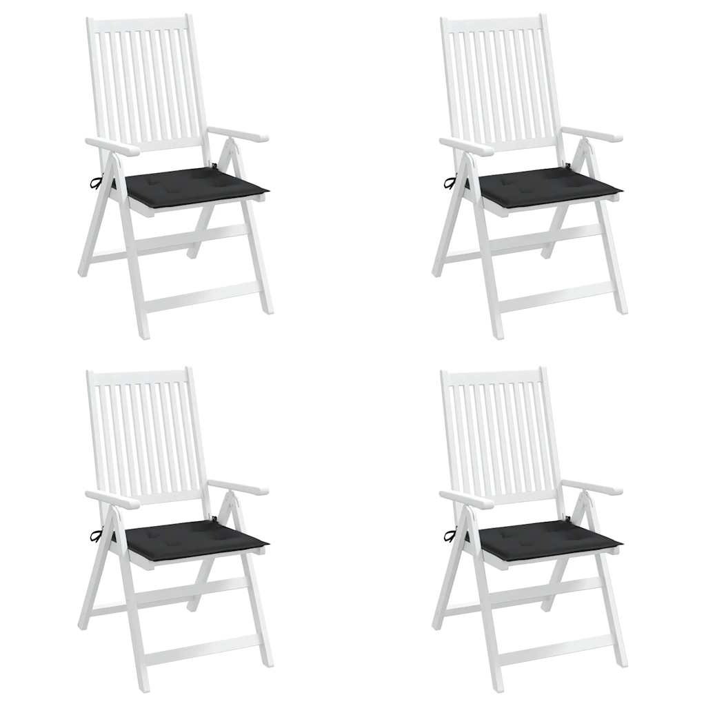 Almofadões p/ cadeiras de jardim 4 pcs tecido oxford preto