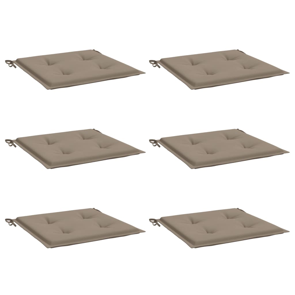 Almofadões p/ cadeiras de jardim 6 pcs oxford cinza-acastanhado