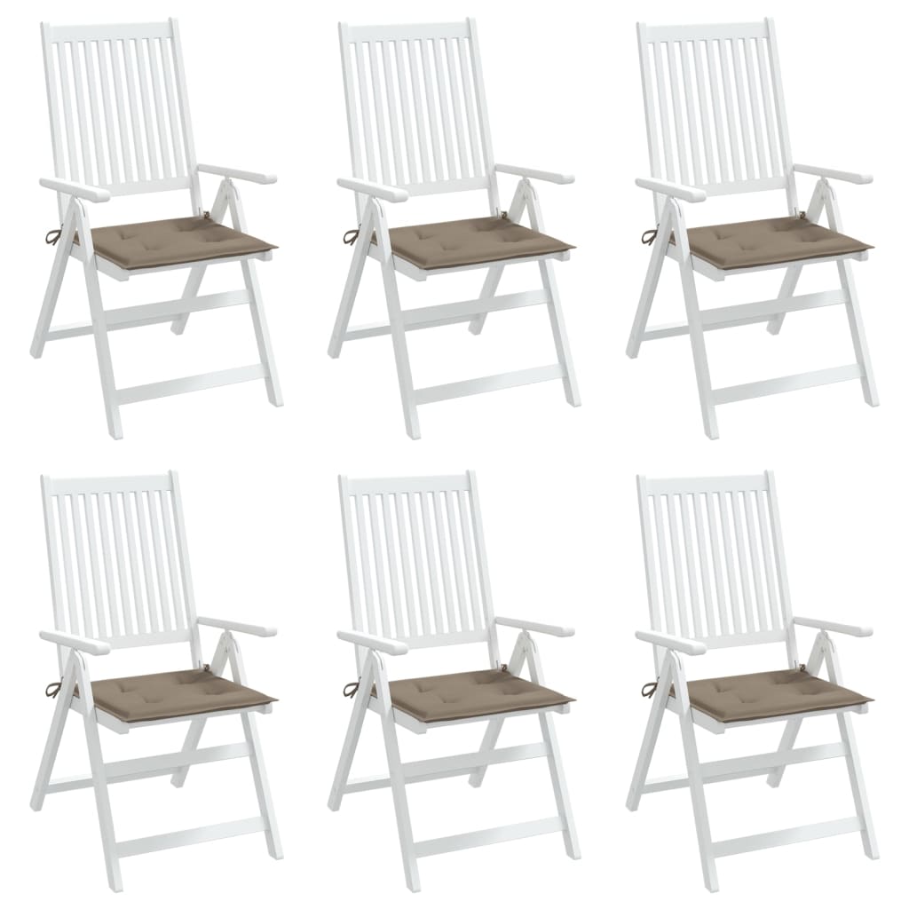 Almofadões p/ cadeiras de jardim 6 pcs oxford cinza-acastanhado