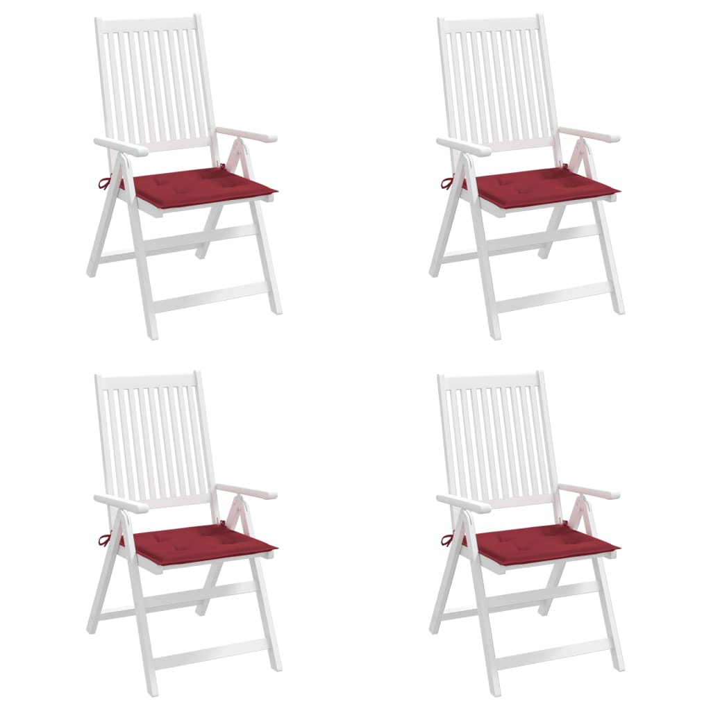 Almofadões p/ cadeiras jardim 4pcs tecido oxford vermelho tinto