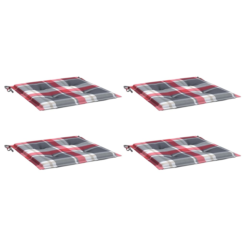 Almofadões cadeiras jardim 4pcs tecido oxford xadrez vermelho