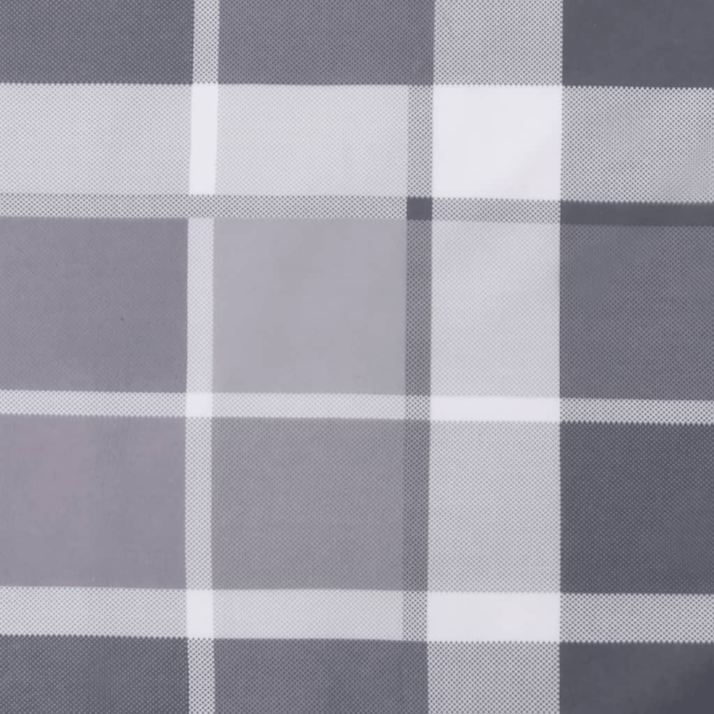 Almofadões cadeiras jardim 6pcs tecido oxford xadrez cinzento